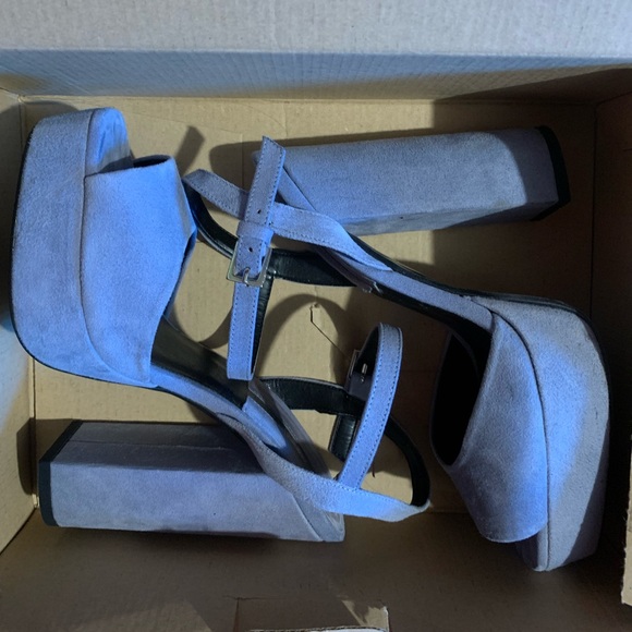 Zara lilac platform heels